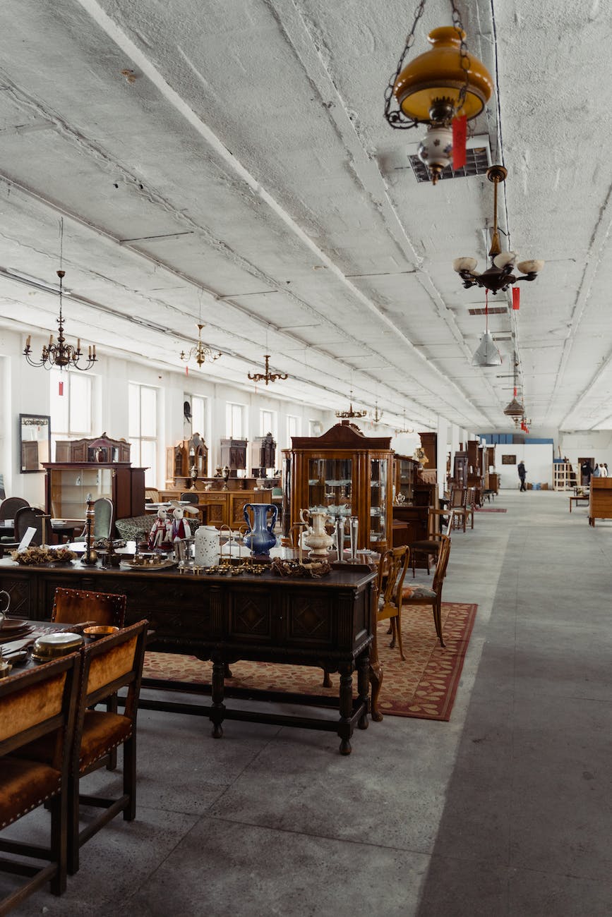 landscape photography of an antique shop